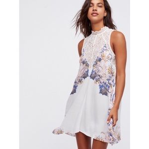 FREE PEOPLE Marsha Slip Dress Lace Neck White Med